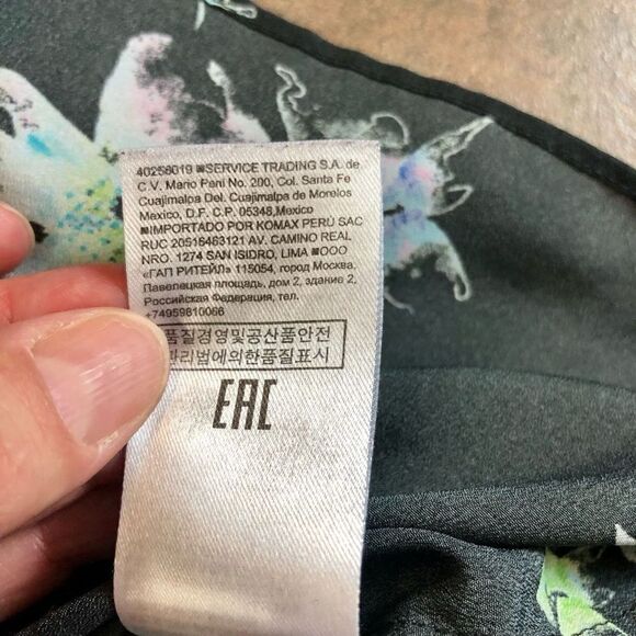 Banana Republic V-neck Long Sleeve Floral Blouse Medium - Picture 11 of 11